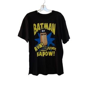 DC Comics Batman Graphic T Shirt Black Crew Neck Festival Y2K Nerdy Rave NEW